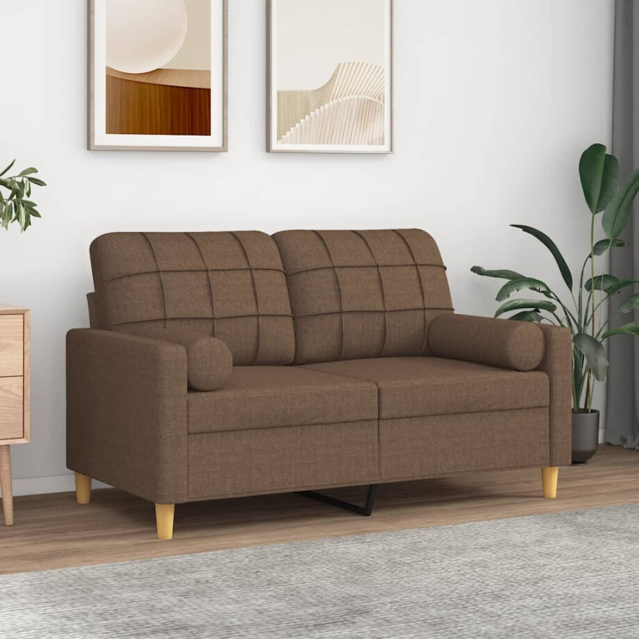 vidaXL Sierkussens 2 st 15x50 cm stof bruin afbeelding 1