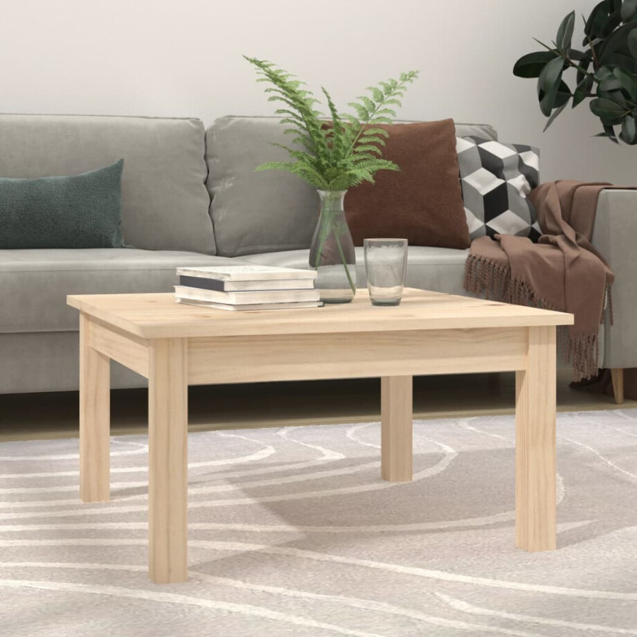 vidaXL Salontafel 55x55x30 cm massief grenenhout vidaXL Salontafel 55x55x30 cm massief grenenhout afbeelding 1