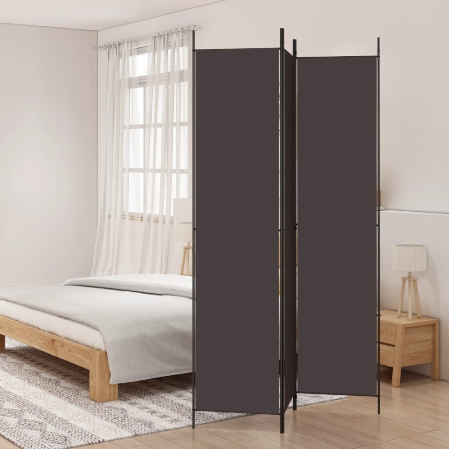 vidaXL Kamerscherm met 3 panelen 150x220 cm stof bruin afbeelding 1