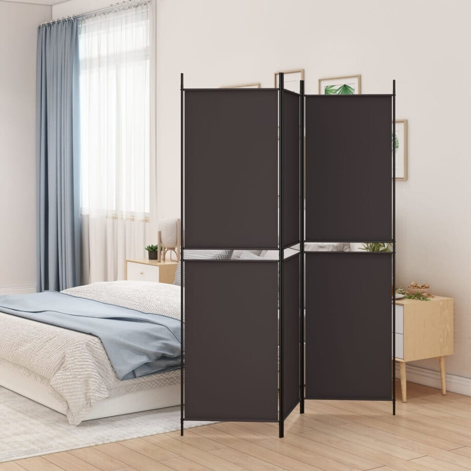 vidaXL Kamerscherm met 3 panelen 150x200 cm stof bruin afbeelding 1