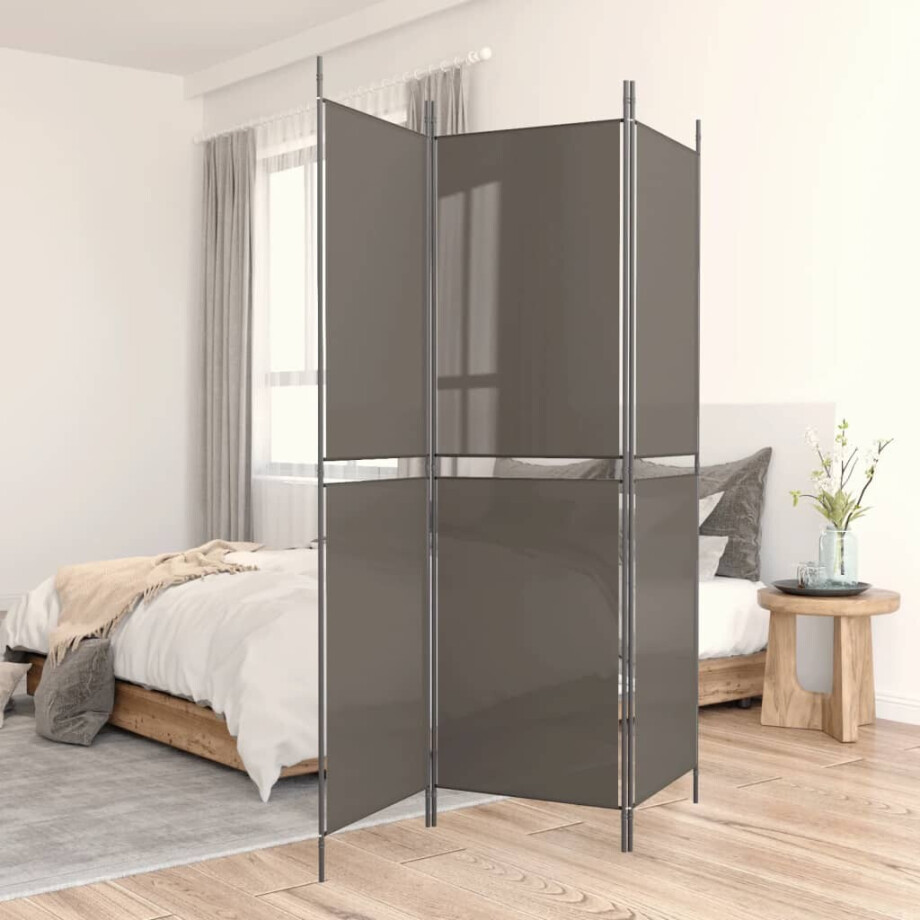 vidaXL Kamerscherm met 3 panelen 150x200 cm stof antracietkleurig afbeelding 1