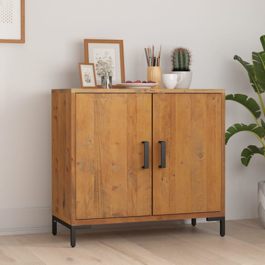 vidaXL Dressoir 75x35x70 cm massief grenenhout bruin vidaXL Dressoir 75x35x70 cm massief grenenhout bruin afbeelding 1