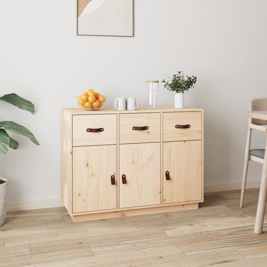 vidaXL Dressoir 100x40x75 cm massief grenenhout vidaXL Dressoir 100x40x75 cm massief grenenhout afbeelding 1