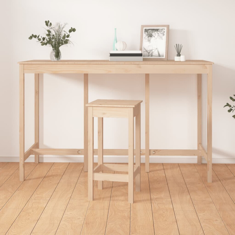vidaXL Bartafel 180x80x110 cm massief grenenhout afbeelding 1