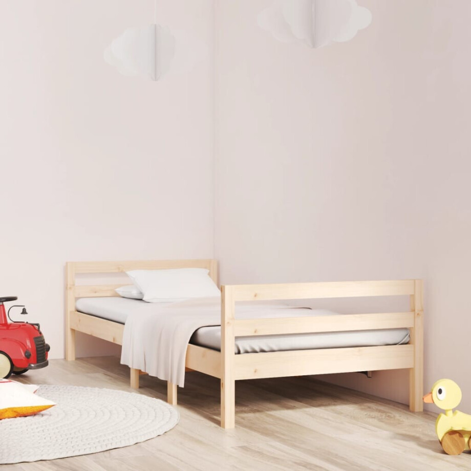 vidaXL Bedframe zonder matras massief grenenhout 90x200 cm afbeelding 1