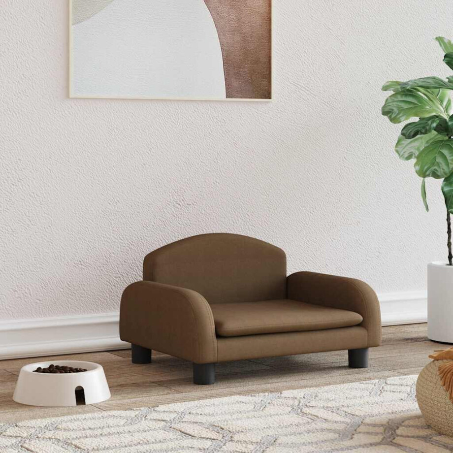 vidaXL Hondenmand 50x40x30 cm stof bruin vidaXL Hondenmand 50x40x30 cm stof bruin afbeelding 1