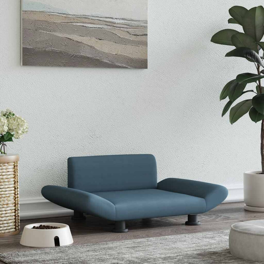 vidaXL Hondenmand 70x45x28 cm stof donkergrijs afbeelding 1