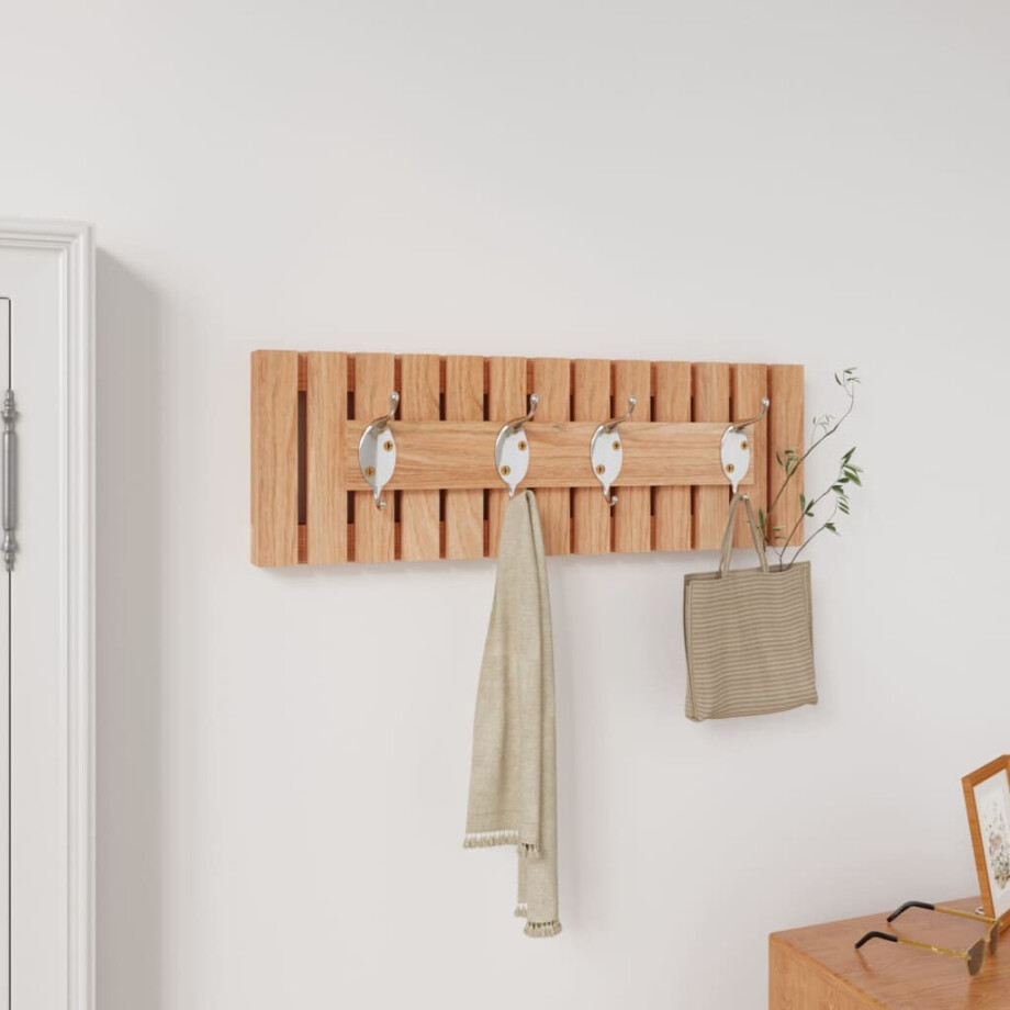 vidaXL Wandkapstok 42x8,5x14 cm massief walnotenhout afbeelding 1