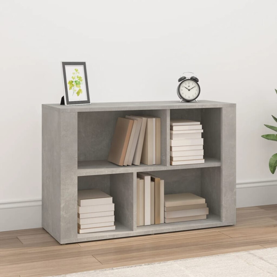 vidaXL Dressoir 80x30x54 cm bewerkt hout betongrijs vidaXL Dressoir 80x30x54 cm bewerkt hout betongrijs afbeelding 1