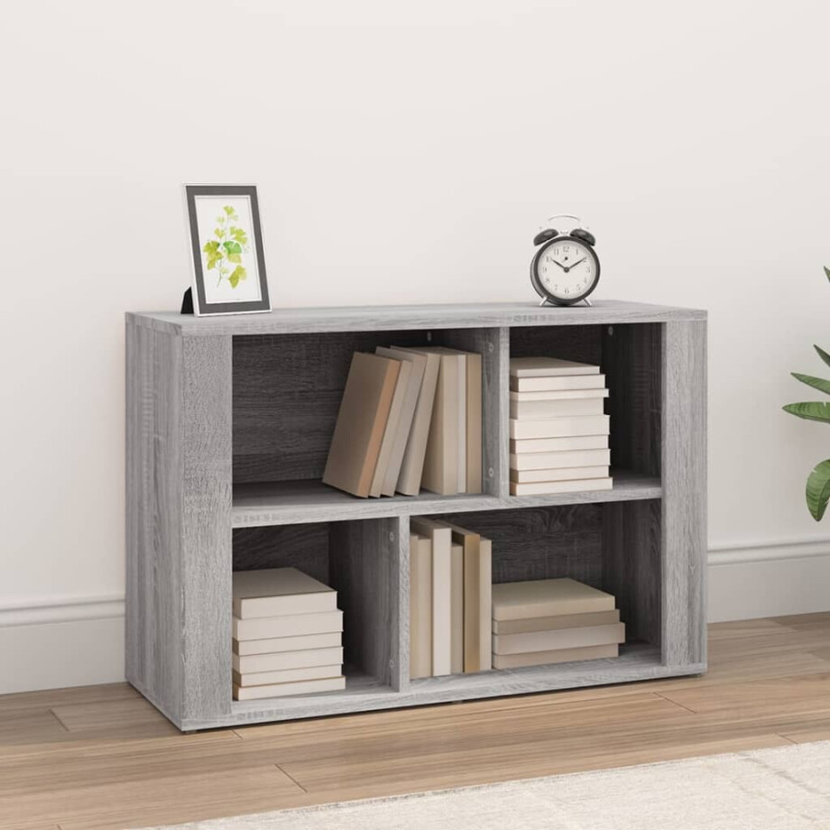 vidaXL Dressoir 80x30x54 cm bewerkt hout grijs sonoma eikenkleurig afbeelding 1