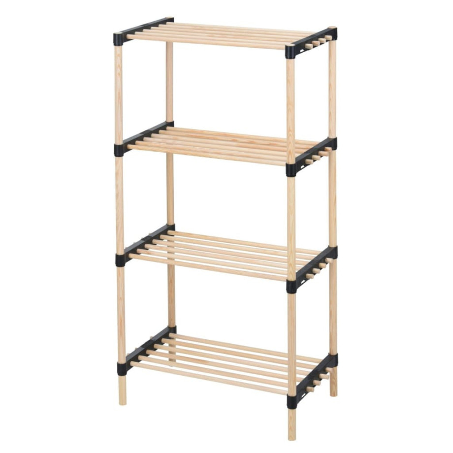 Storage solutions Schoenenrek met 4 schappen 49x28x92,5 cm hout afbeelding 1