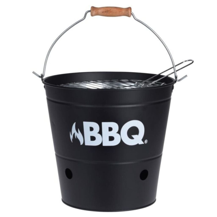 ProGarden Barbecue-emmer BBQ 26 cm matzwart afbeelding 1