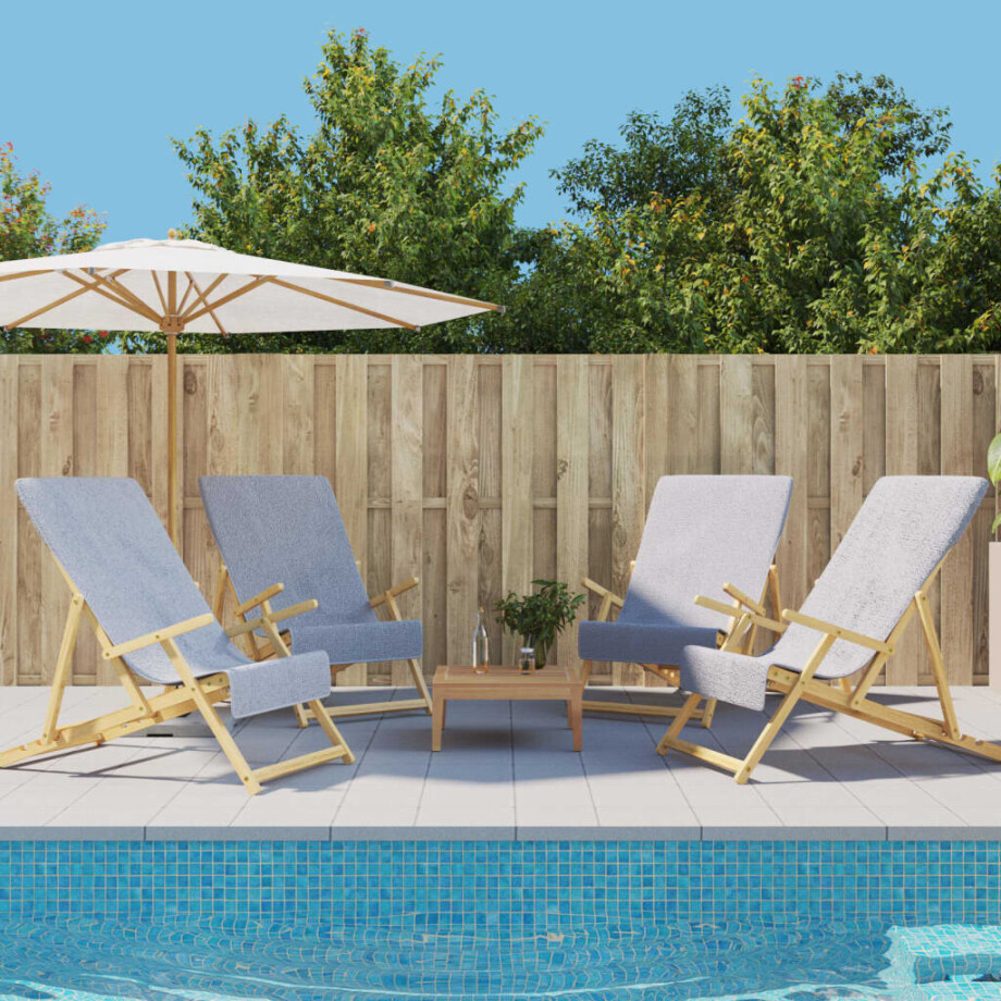 vidaXL Strandhanddoeken 4 st 400 g/m² 60x135 cm stof grijs vidaXL Strandhanddoeken 4 st 400 g/m² 60x135 cm stof grijs afbeelding 1