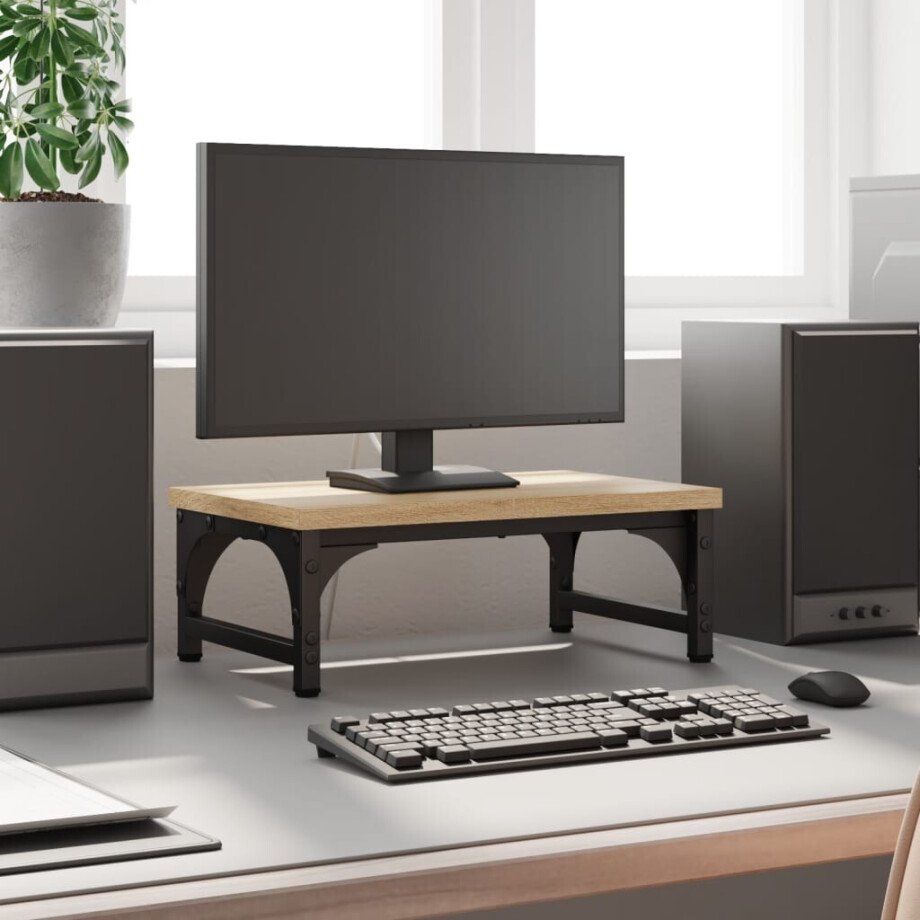 vidaXL Monitorstandaard 37x23x14 cm bewerkt hout sonoma eikenkleurig vidaXL Monitorstandaard 37x23x14 cm bewerkt hout sonoma eikenkleurig afbeelding 1