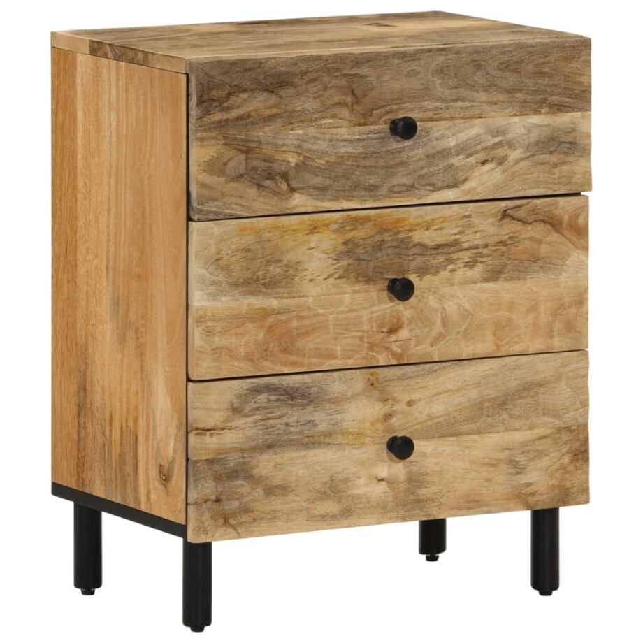 vidaXL Nachtkastje 50x33x60 cm massief mangohout afbeelding 1