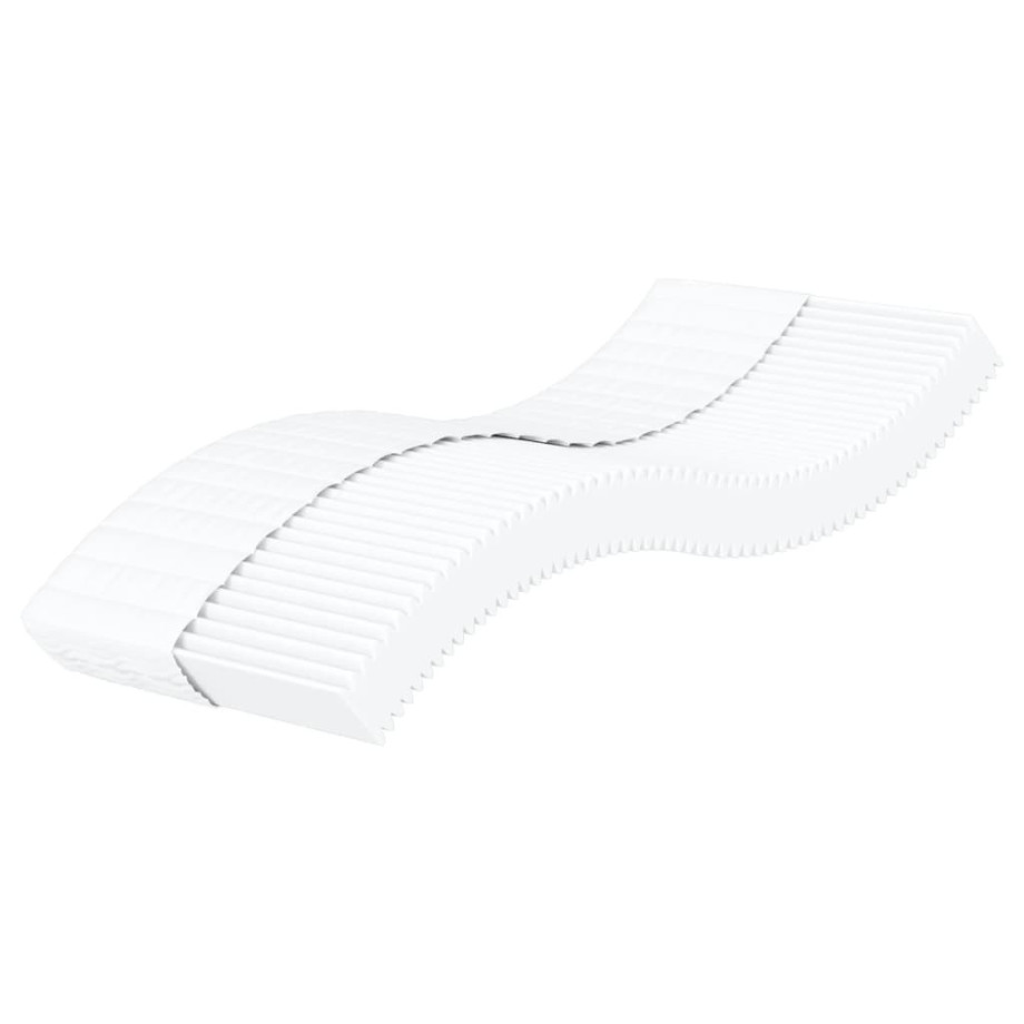 vidaXL Schuimmatras hardheid H2 H3 90x200 cm wit afbeelding 1