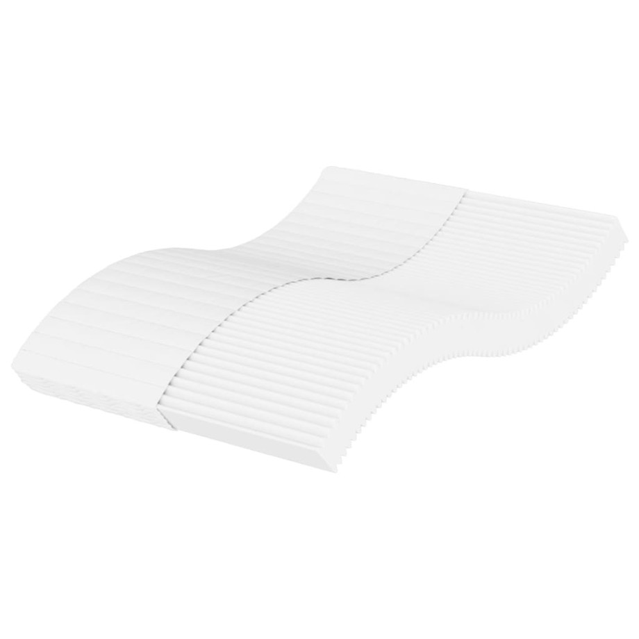 vidaXL Schuimmatras hardheid H2 H3 140x190 cm wit afbeelding 1