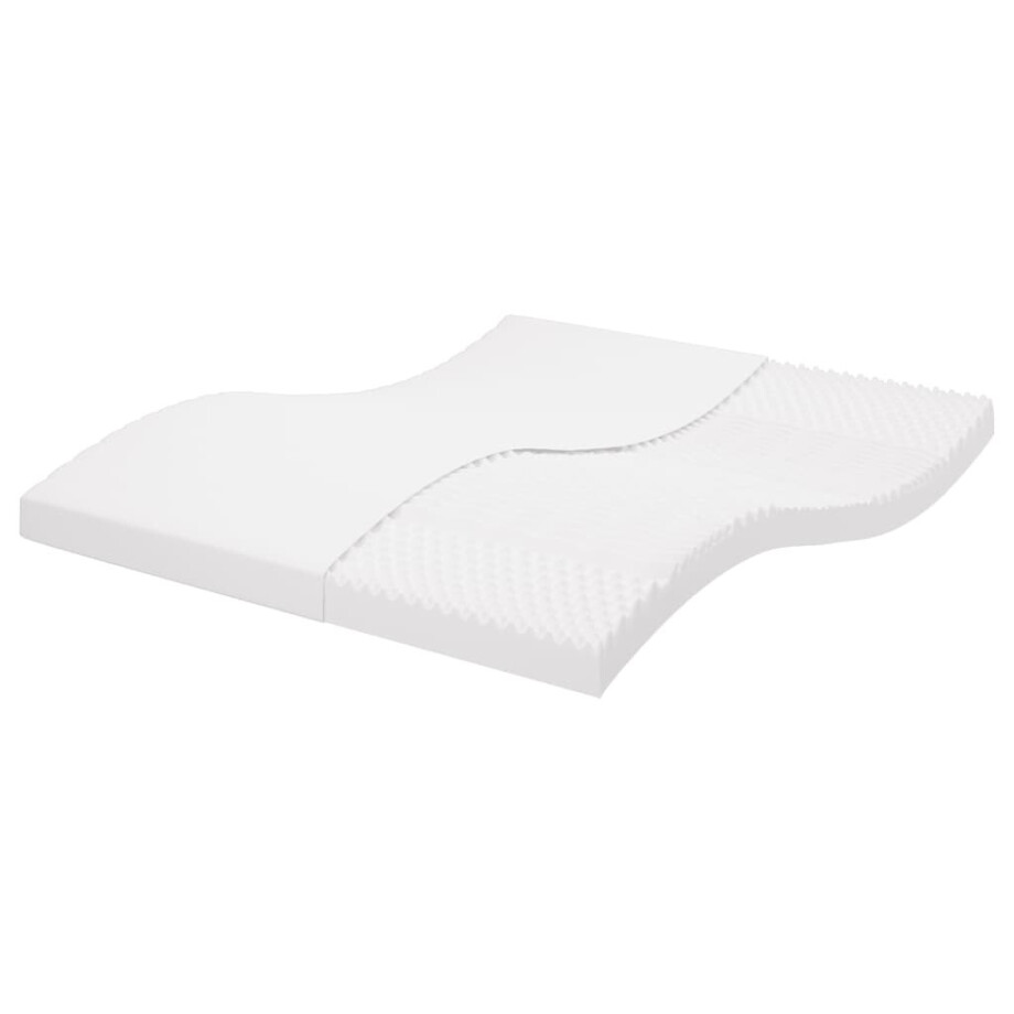 vidaXL Schuimmatras 7 zones hardheid 20 ILD 160x200 cm wit afbeelding 1
