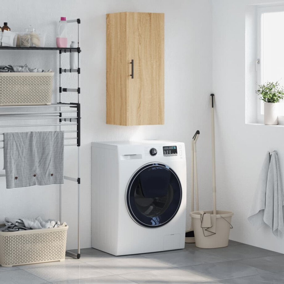 vidaXL Hangkast 34,5x34x90 cm sonoma eikenkleurig afbeelding 1
