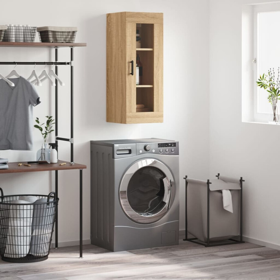 vidaXL Hangkast 34,5x34x90 cm sonoma eikenkleurig afbeelding 1