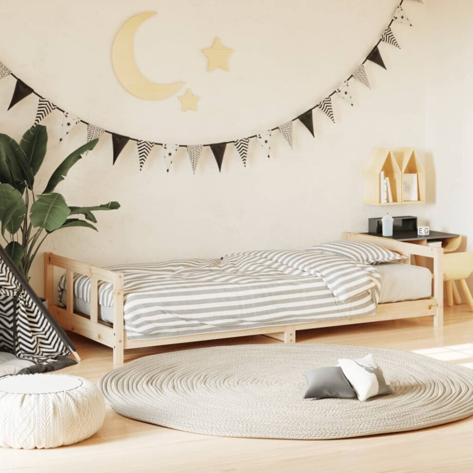 vidaXL Kinderbedframe 90x200 cm massief grenenhout afbeelding 1