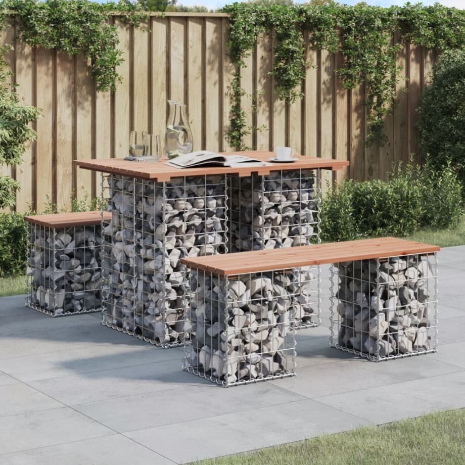 vidaXL Tuintafel Schanskorfontwerp 100x70x72 cm massief grenenhout afbeelding 1