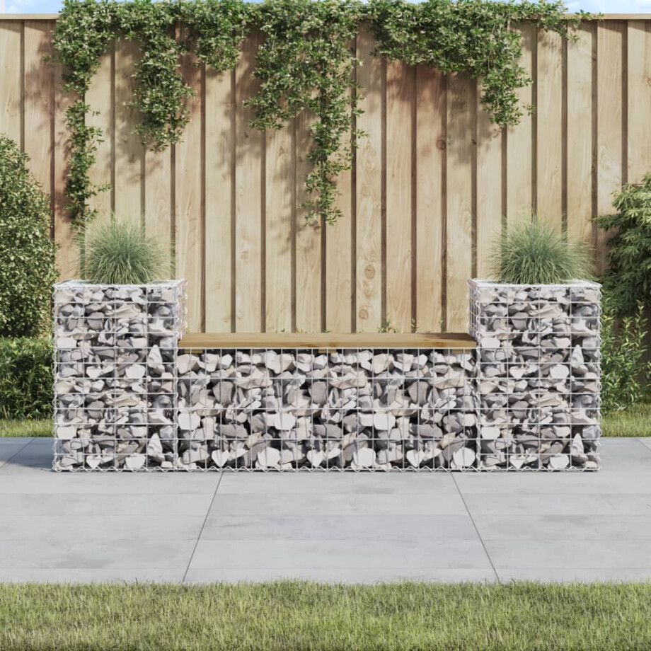 vidaXL Tuinbank schanskorfontwerp 183x41x60,5 cm geïmpregneerd hout vidaXL Tuinbank schanskorfontwerp 183x41x60,5 cm geïmpregneerd hout afbeelding 1