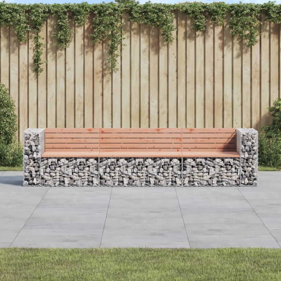 vidaXL Tuinbank schanskorfontwerp 287x71x65,5 cm massief douglashout afbeelding 1