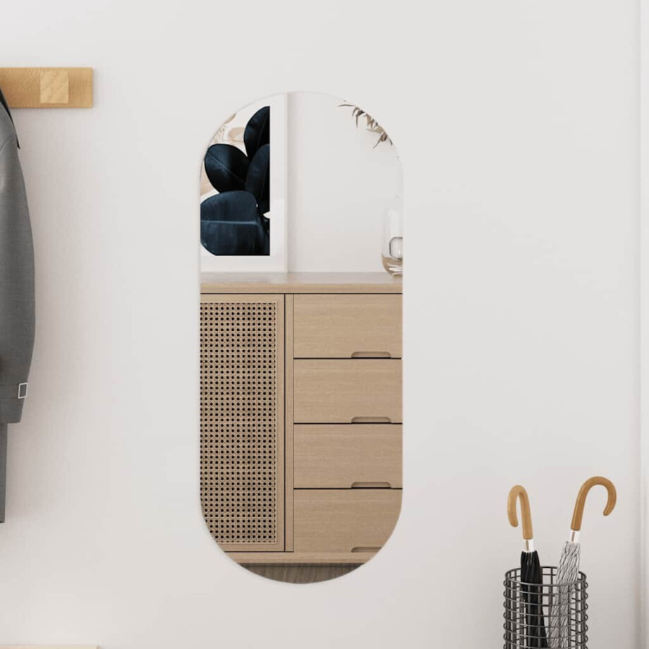 vidaXL Wandspiegel 25x60 cm ovaal glas vidaXL Wandspiegel 25x60 cm ovaal glas afbeelding 1