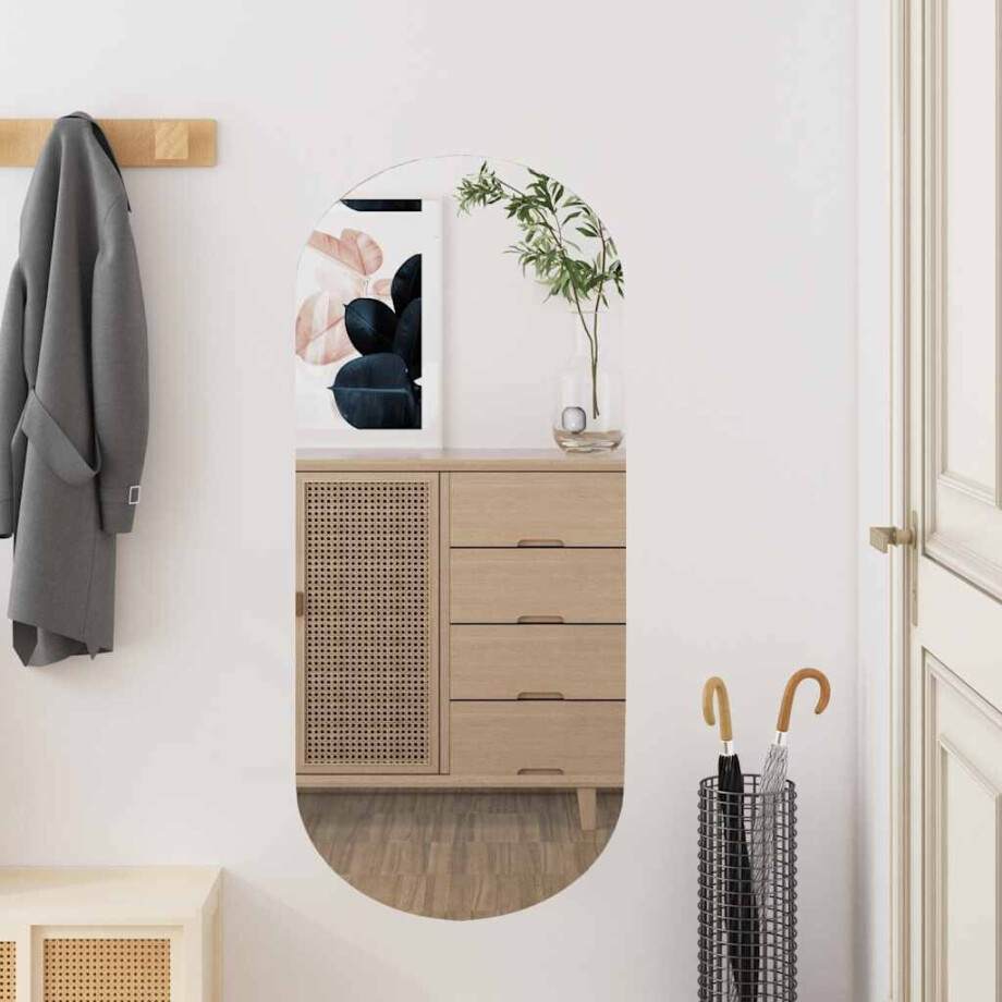 vidaXL Wandspiegel 35x80 cm ovaal glas vidaXL Wandspiegel 35x80 cm ovaal glas afbeelding 1