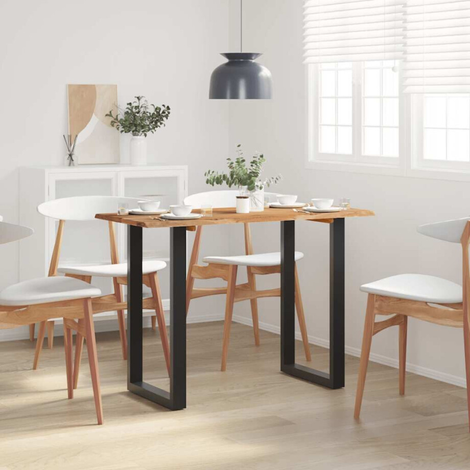 vidaXL Eettafel 110x50x76 cm massief acaciahout afbeelding 1