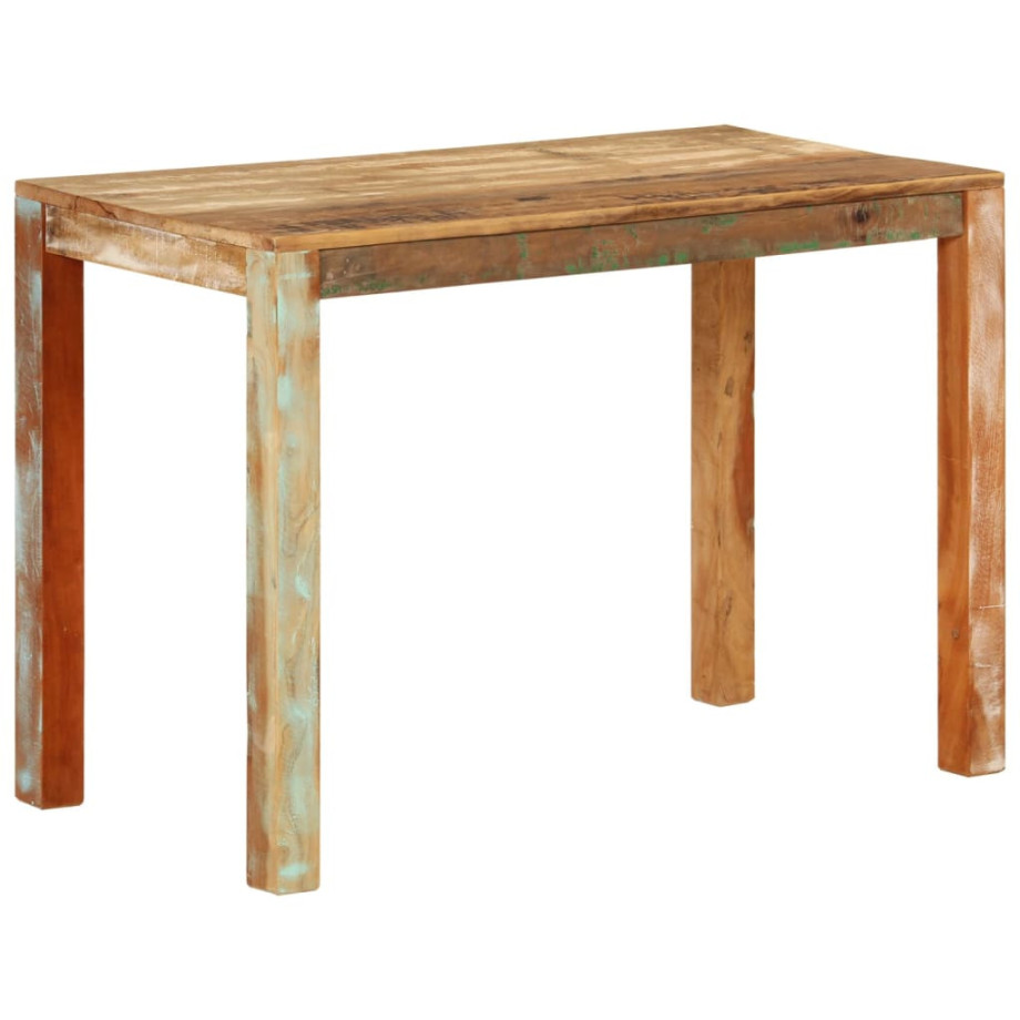 vidaXL Eettafel 110x55x76 cm gerecycled massief mangohout afbeelding 1