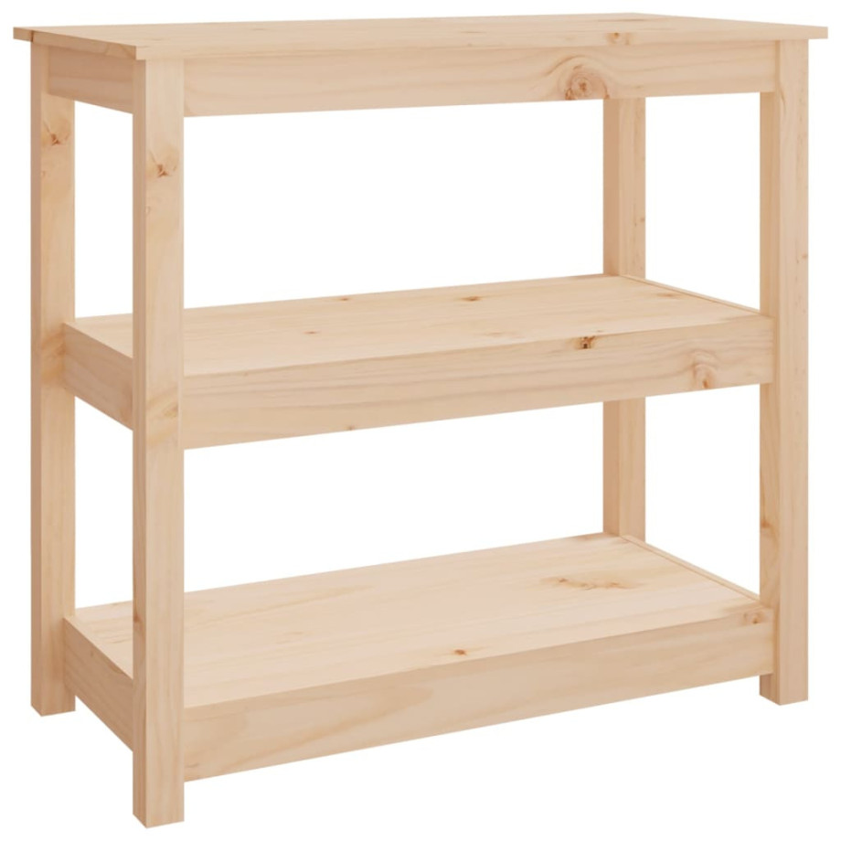 vidaXL Wandtafel 80x40x74 cm massief grenenhout afbeelding 1