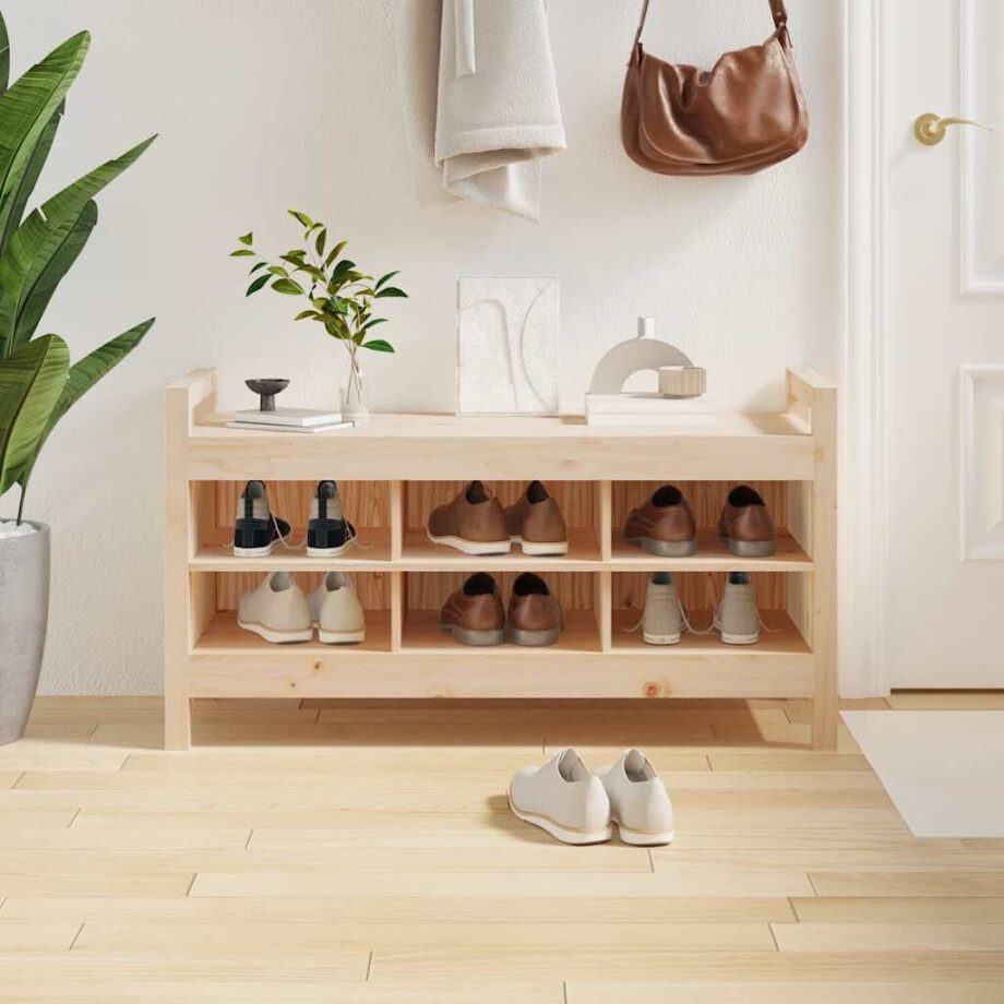 vidaXL Halbankje 110x40x60 cm massief grenenhout afbeelding 1