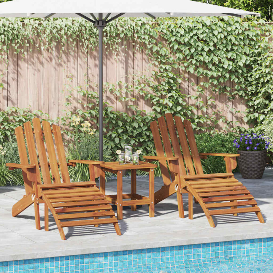 vidaXL Tuinstoelen Adirondack 2 st met voetensteunen acaciahout vidaXL Tuinstoelen Adirondack 2 st met voetensteunen acaciahout afbeelding 1