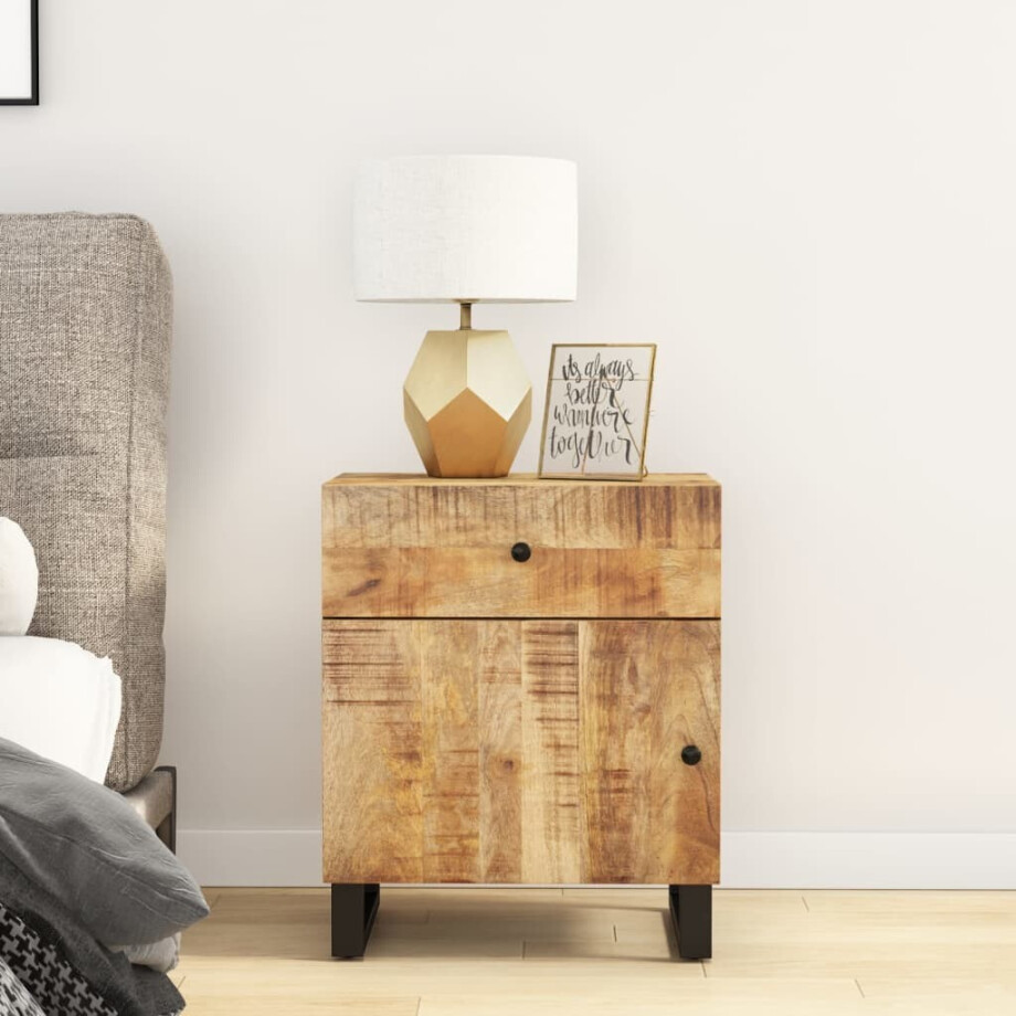vidaXL Nachtkastjes 50x33x60 cm massief mangohout en bewerkt hout vidaXL Nachtkastjes 50x33x60 cm massief mangohout en bewerkt hout afbeelding 1