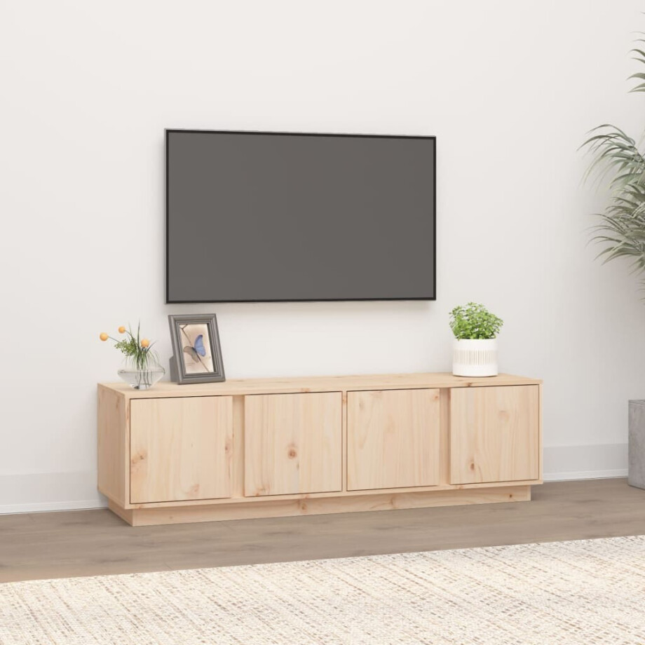 vidaXL Tv-meubel 140x40x40 cm massief grenenhout vidaXL Tv-meubel 140x40x40 cm massief grenenhout afbeelding 1