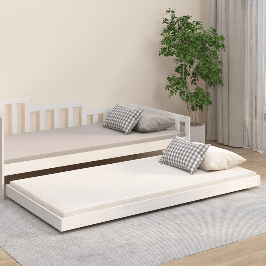 vidaXL Bedframe zonder matras massief grenenhout wit 80x200 cm vidaXL Bedframe zonder matras massief grenenhout wit 80x200 cm afbeelding 1