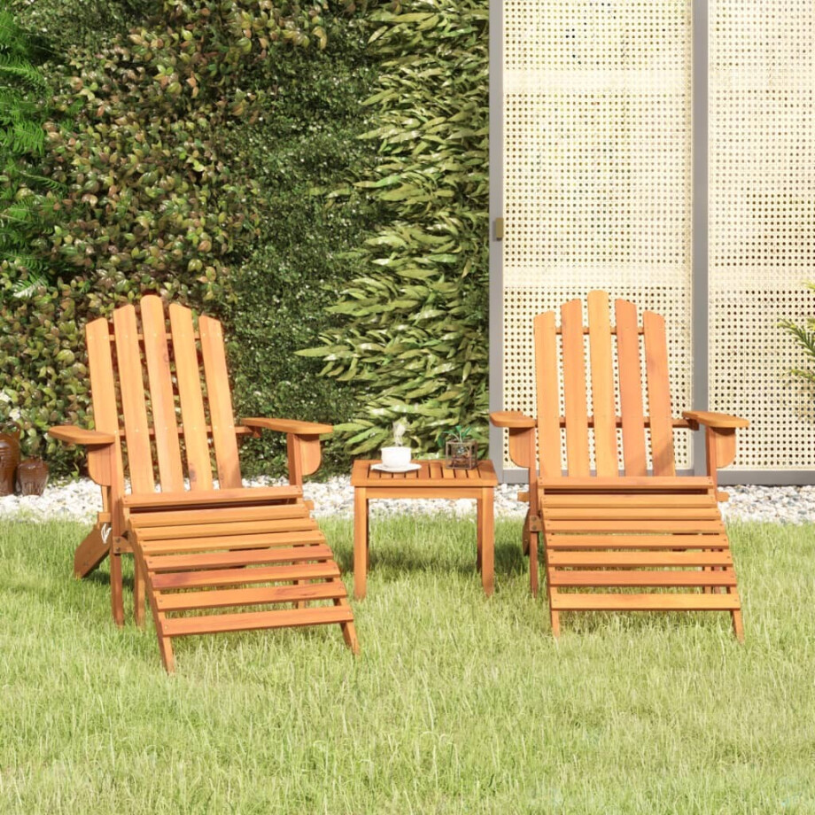 vidaXL 3-delige Loungeset Adirondack massief acaciahout afbeelding 1