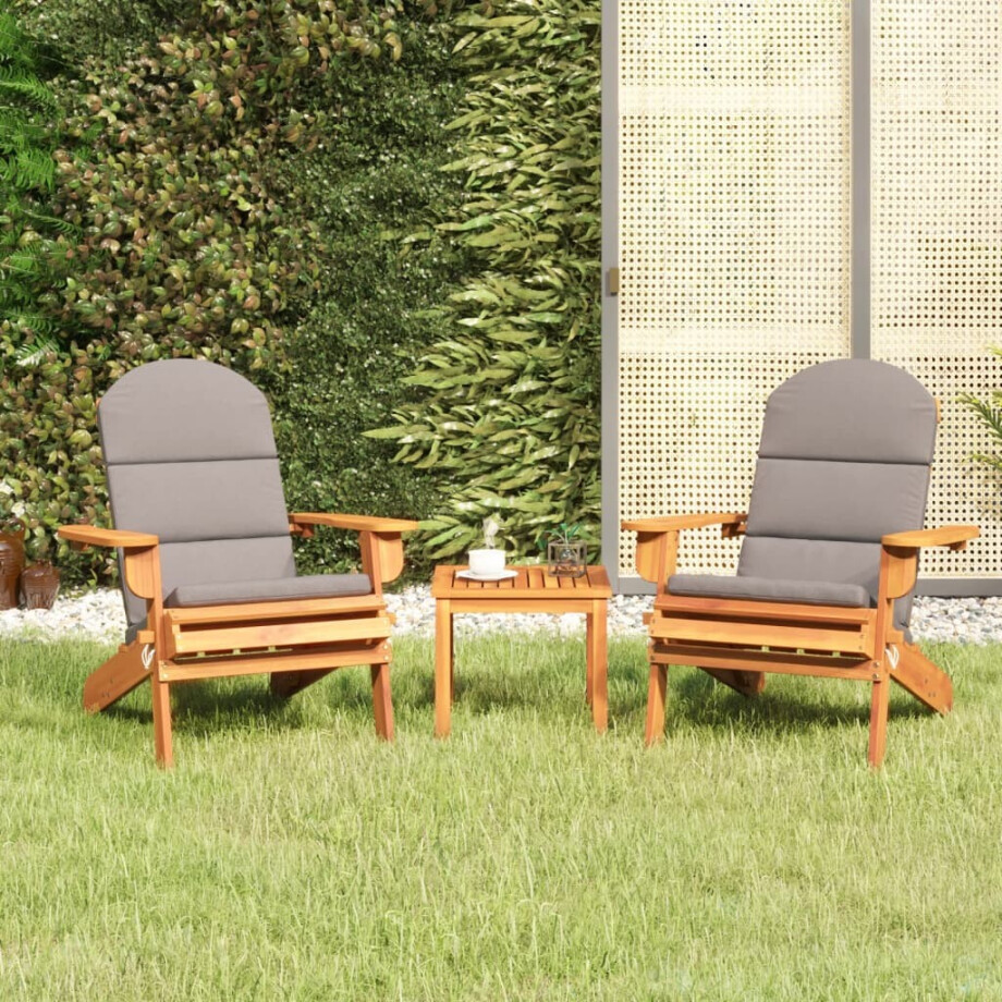 vidaXL 3-delige Loungeset Adirondack massief acaciahout afbeelding 1