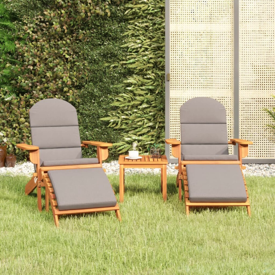 vidaXL 3-delige Loungeset Adirondack massief acaciahout afbeelding 1