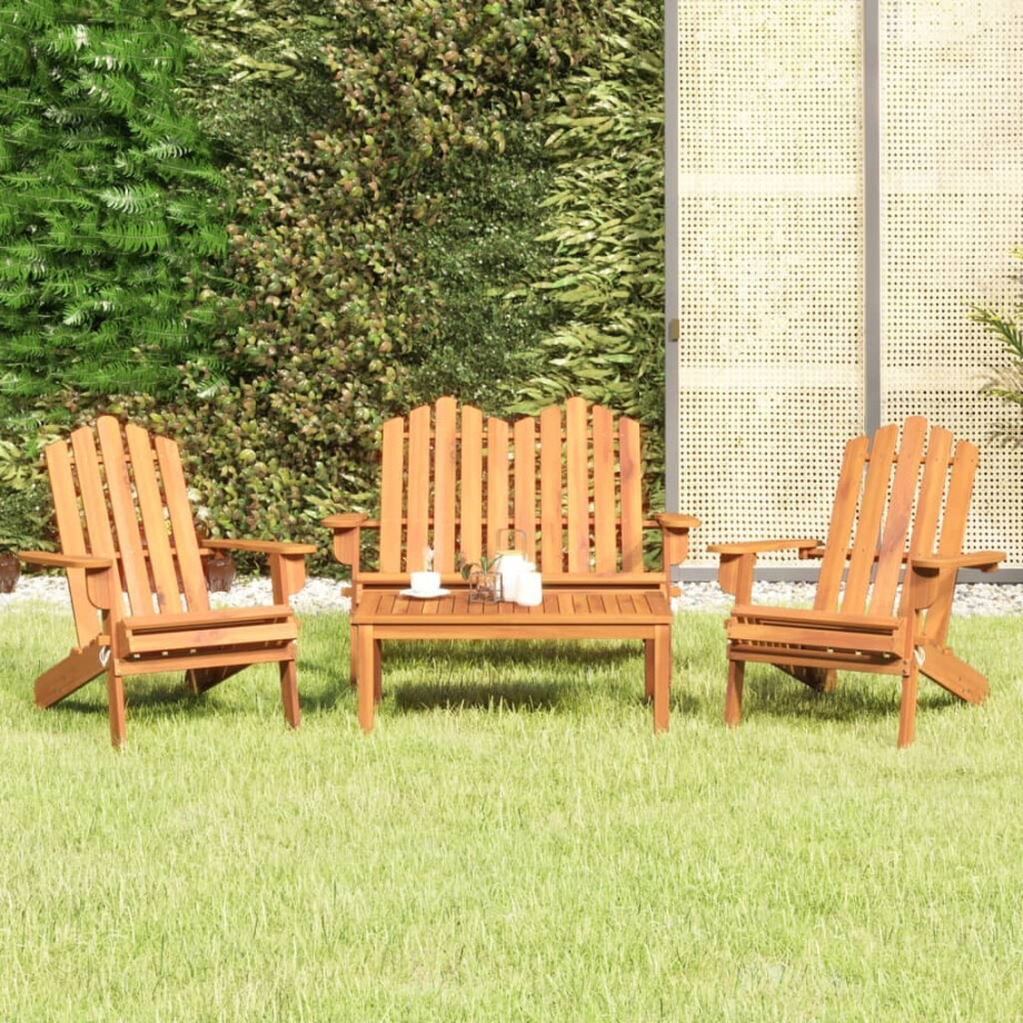 vidaXL 4-delige Loungeset Adirondack massief acaciahout afbeelding 1
