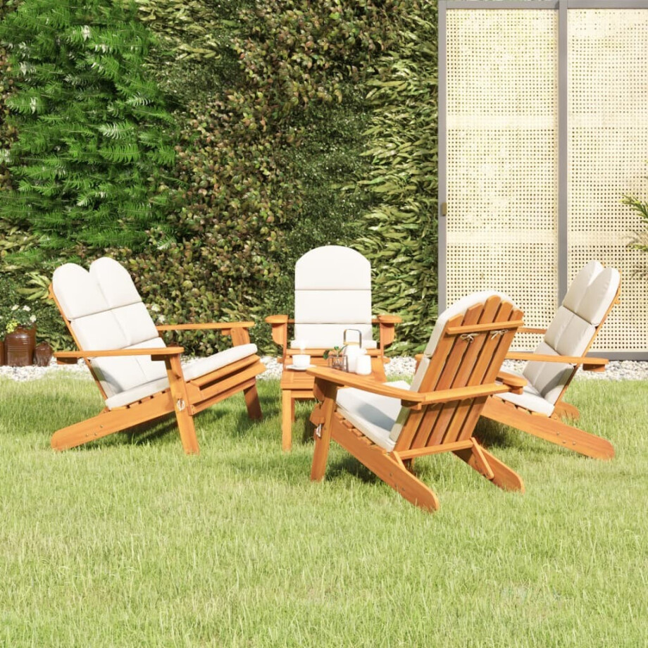 vidaXL 5-delige Loungeset Adirondack massief acaciahout afbeelding 1