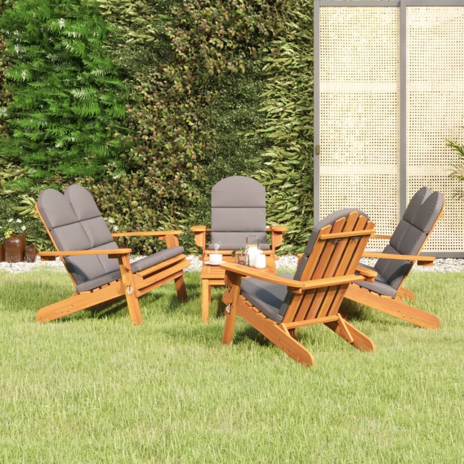 vidaXL 5-delige Loungeset Adirondack massief acaciahout afbeelding 1