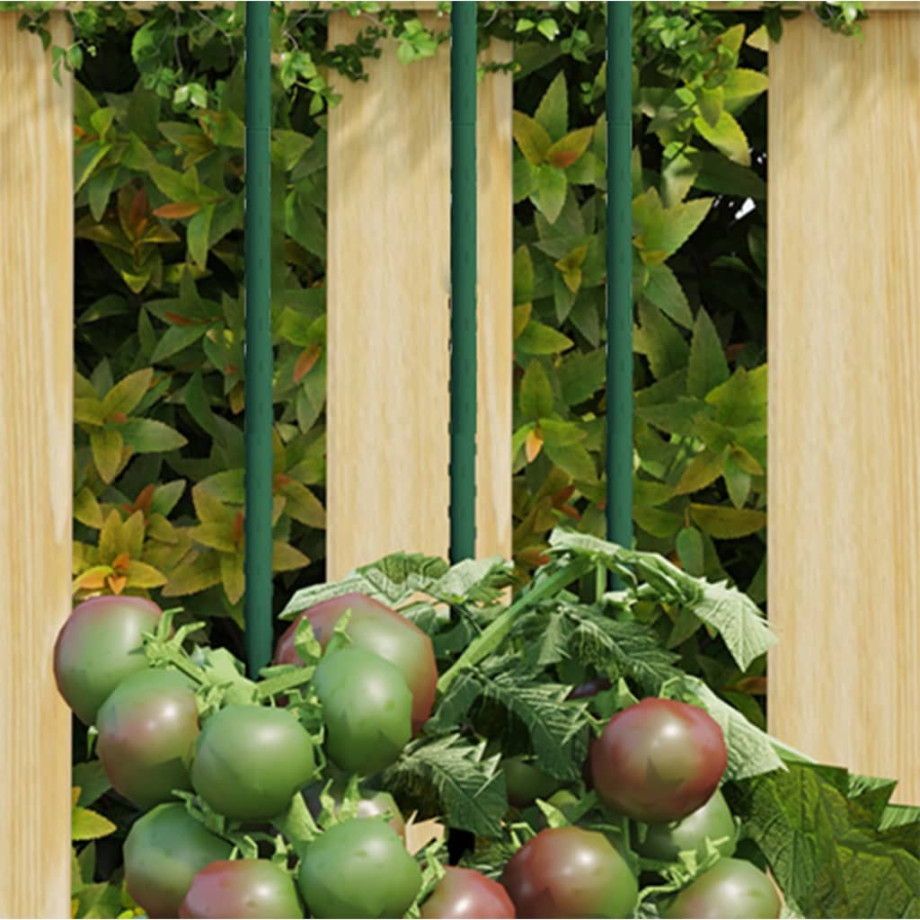 vidaXL Plantenstaken 30 st 150 cm staal groen afbeelding 