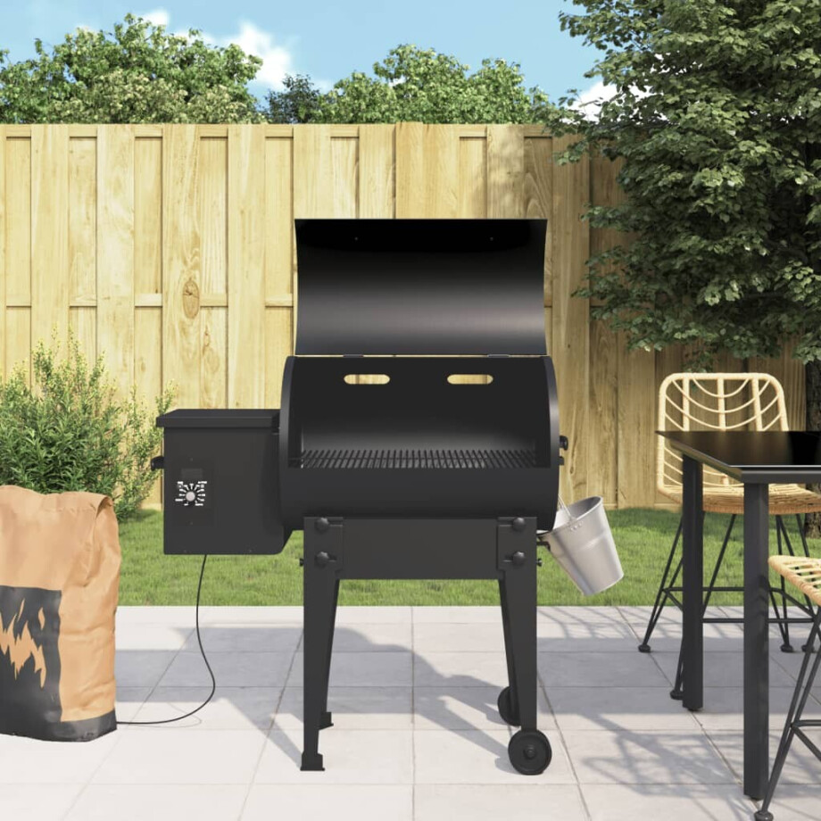 vidaXL Pelletbarbecue 94 cm ijzer zwart afbeelding 1