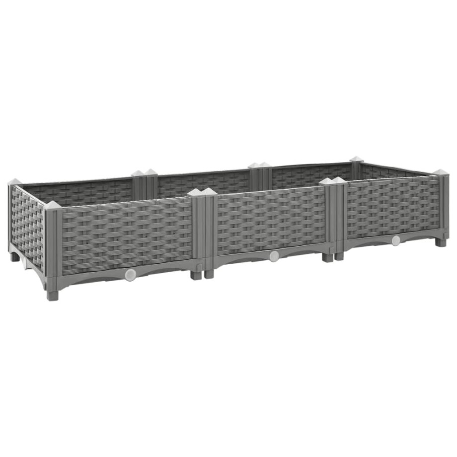 vidaXL Plantenbak verhoogd 120x40x23 cm polypropeen afbeelding 1