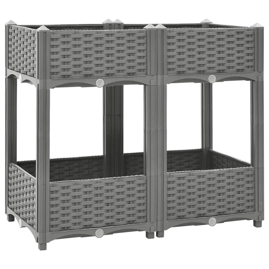 vidaXL Plantenbak verhoogd 80x40x71 cm polypropeen afbeelding 1