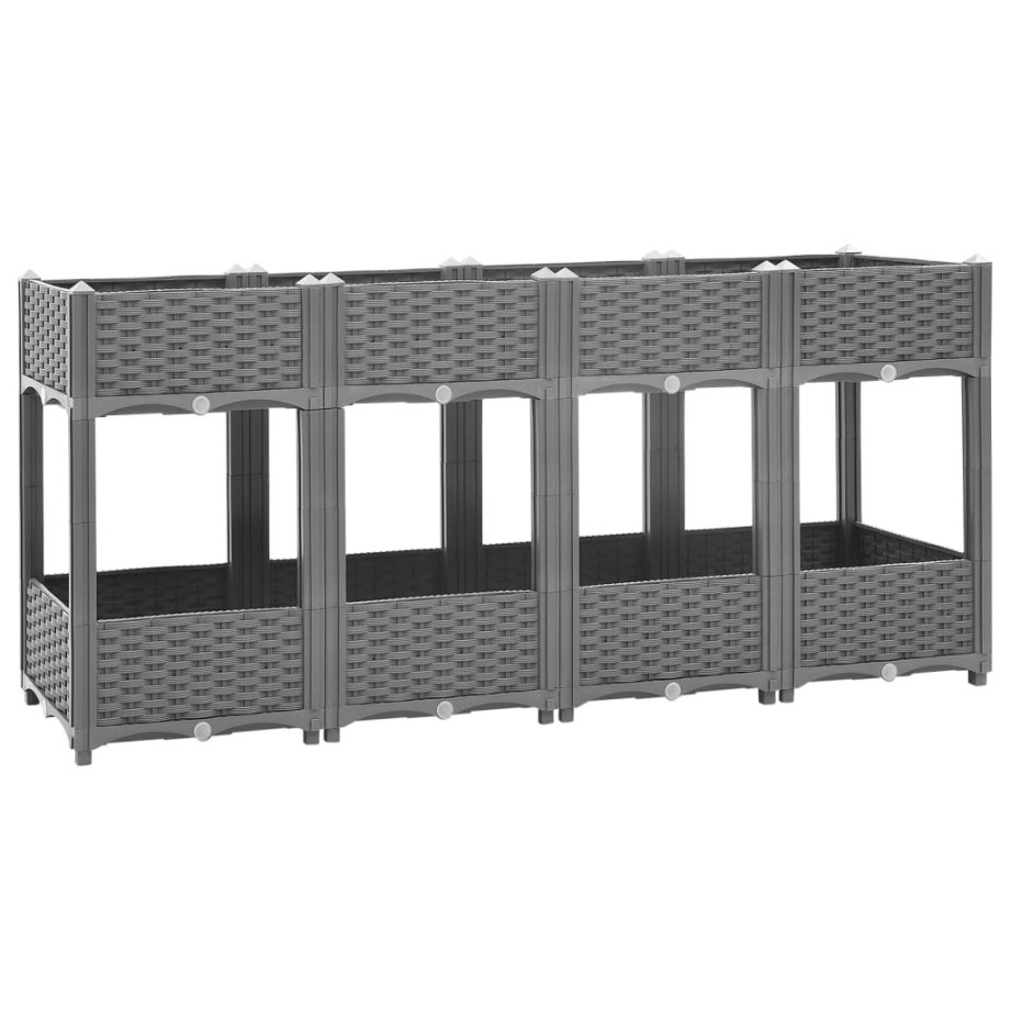 vidaXL Plantenbak verhoogd 160x40x71 cm polypropeen afbeelding 1