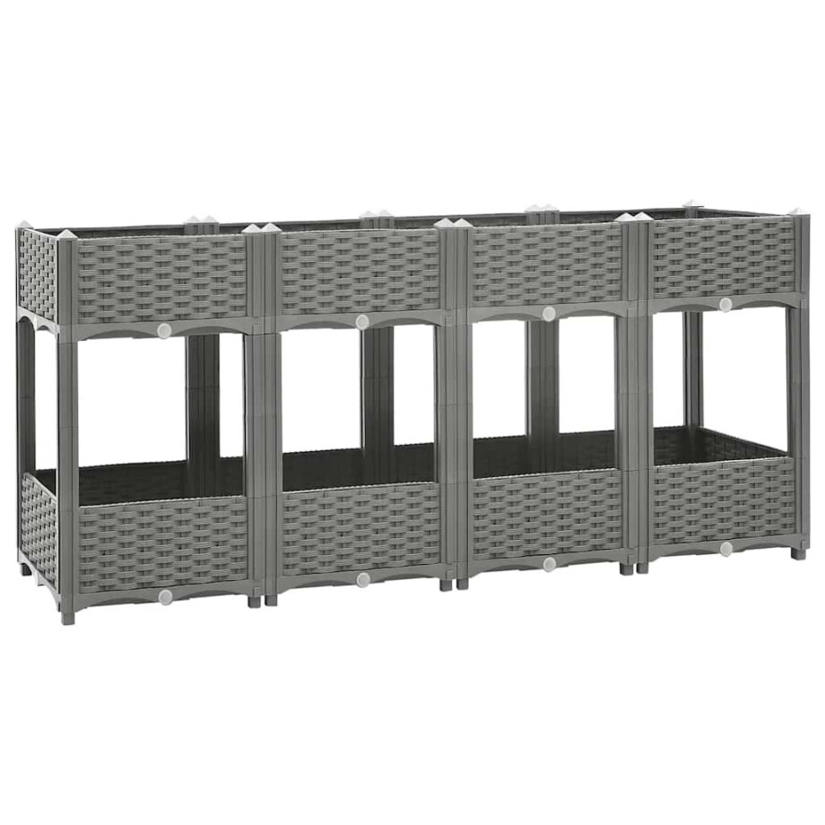 vidaXL Plantenbak verhoogd 160x40x71 cm polypropeen afbeelding 1